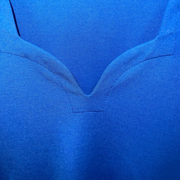 Isaac Mozart Blouse Women’s Medium Blue Long Sleeve Polyester Blend V-Neck - Picture 10 of 15